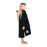 Red Original Change Kids Poncho Half-Zip Long Sleeve - Black