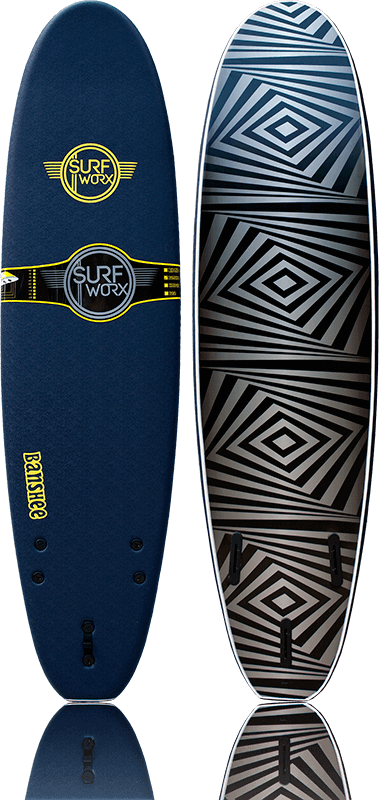 Surfworx Banshee Mini Mal 8ft Softboard FCS - Mid Blue-Surfboards-troggs.com