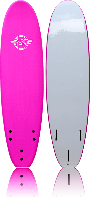 Surfworx Base Mini Mal Softboard FCS - Pink-Softboards-troggs.com