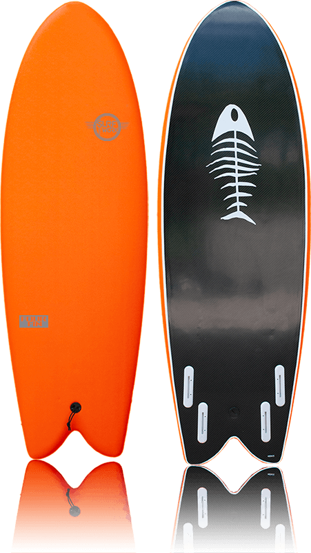 Surfworx Proline 5ft 08 Four Fin Softboard FCS - Orange-Softboards-troggs.com