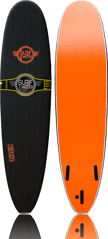 Surfworx Ribeye Mini Mal 7ft06 Softboard - Black-Softboards-troggs.com
