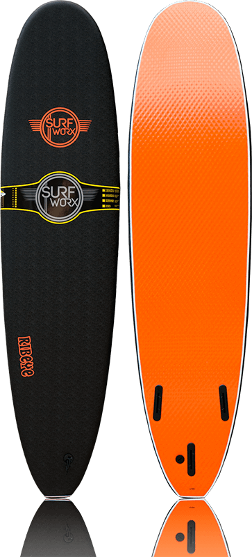 Surfworx Ribeye Mini Mal 8ft Softboard - Black-Softboards-troggs.com