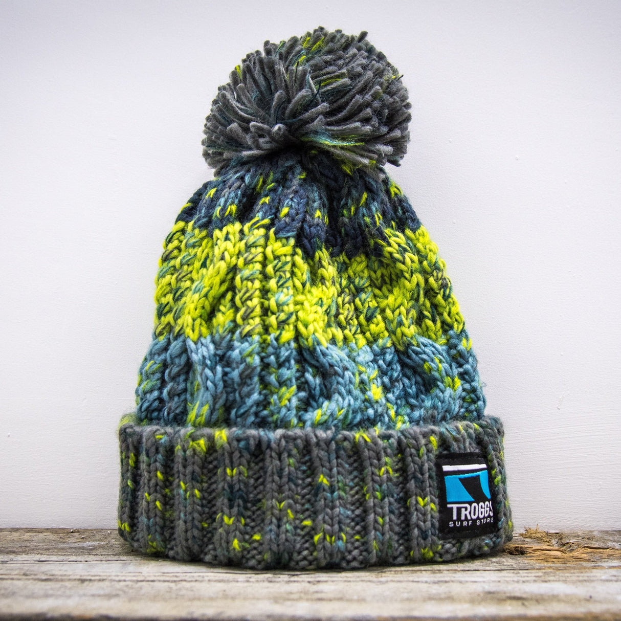 Troggs Cable Knit Beanie - Green-Hats & Caps-troggs.com