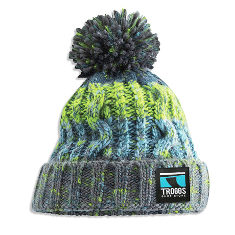 Troggs Cable Knit Beanie - Green-Hats & Caps-troggs.com