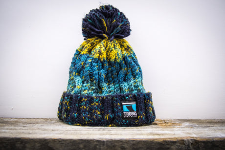 Troggs Cable Knit Beanie - Marine-Hats & Caps-troggs.com