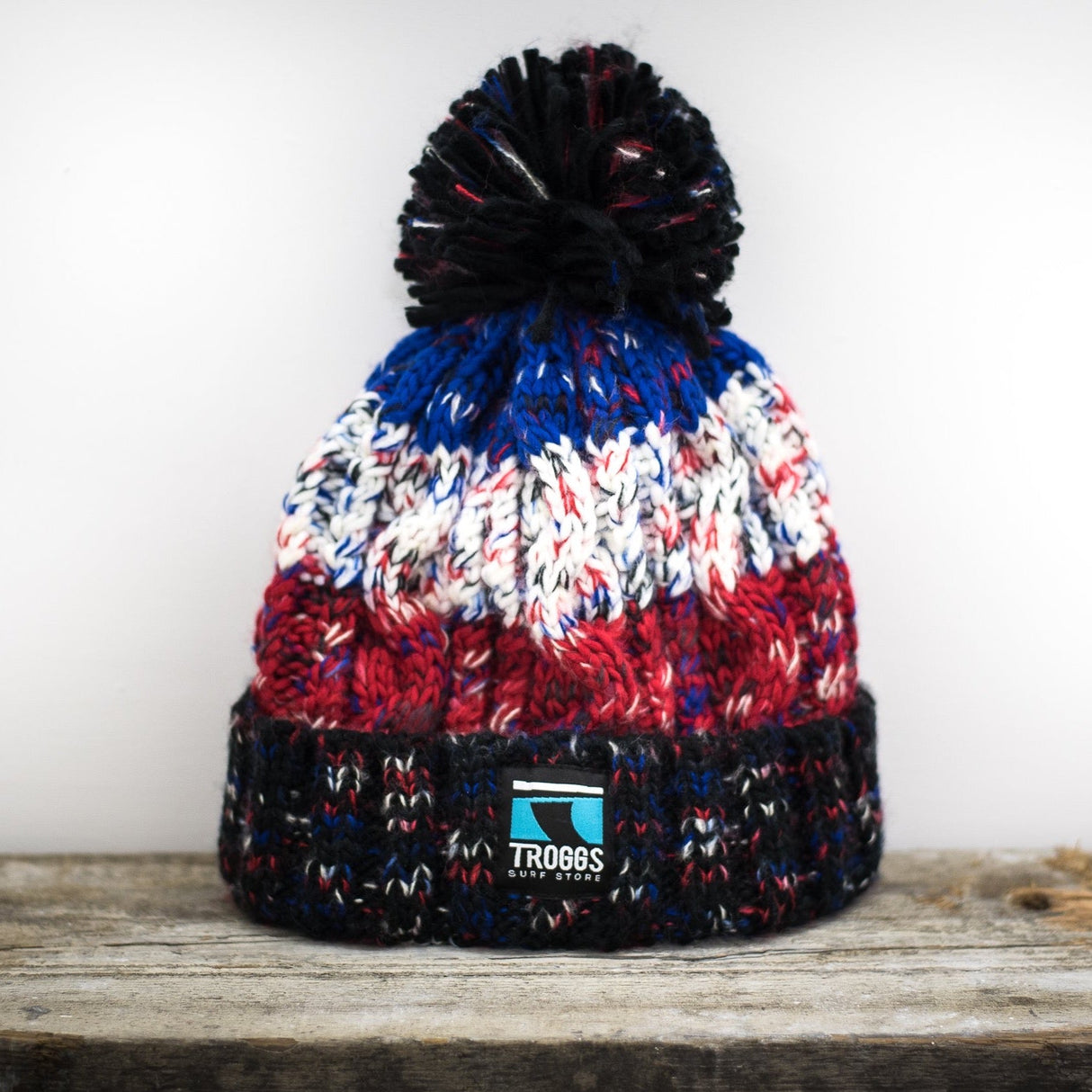 Troggs Cable Knit Beanie - Retro Blue-Hats & Caps-troggs.com