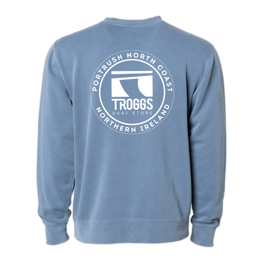 Troggs Independant Washed Sweatshirt - Slate Blue