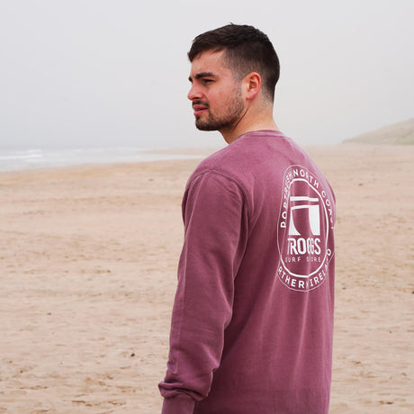 Troggs Independant Washed Sweatshirt - Burgandy-Clothing-troggs.com