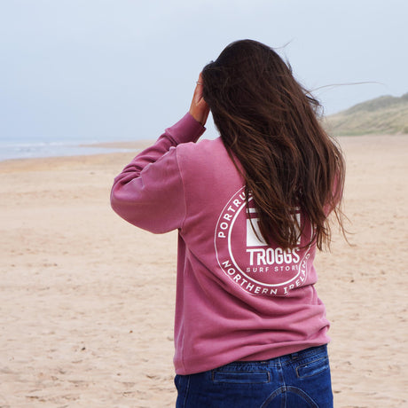 Troggs Independant Washed Sweatshirt - Burgandy-Clothing-troggs.com