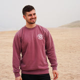 Troggs Independant Washed Sweatshirt - Burgandy-Clothing-troggs.com