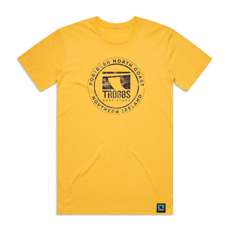 Troggs Mono Sticker T-Shirt - Alpine Yellow-troggs.com