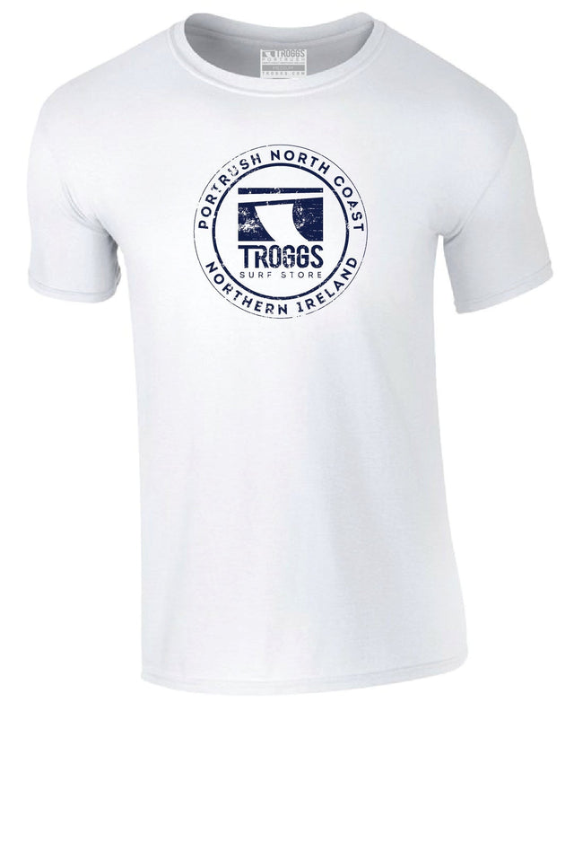 Troggs Mono Sticker T-Shirt - White-troggs.com