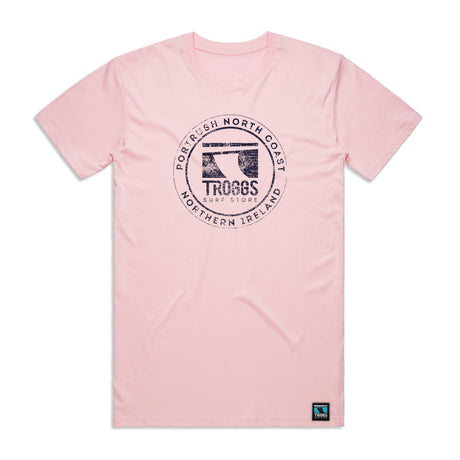 Troggs Mono Sticker Tee Shirt - Baby Pink-Clothing-troggs.com