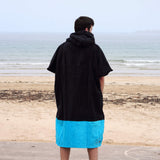 Troggs Premium Towelling Changing Robe - Black/Turquoise-Towelling Ponchos-troggs.com