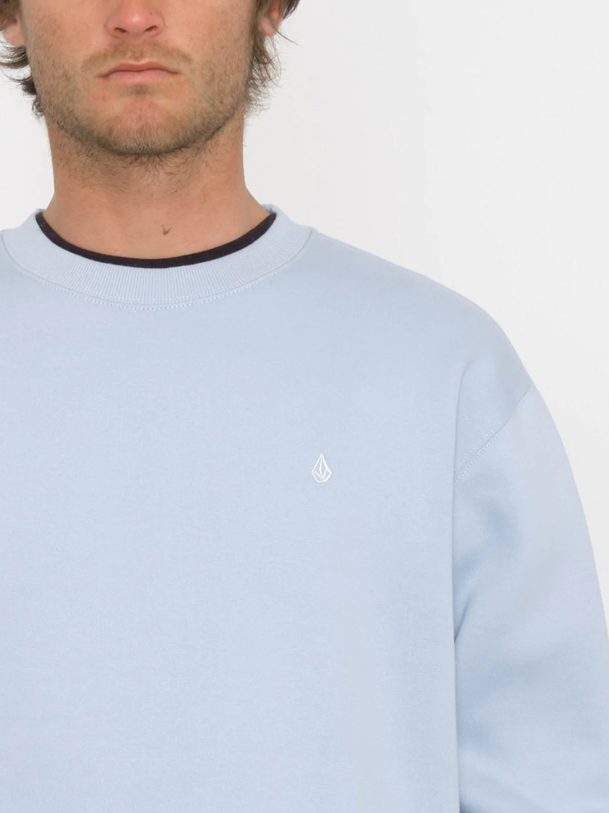 Volcom Single Stone Sweatshirt - Celestial Blue-Mens Clothing-troggs.com