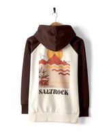 Saltrock Winter Poster Zipped Hoodie - Cream