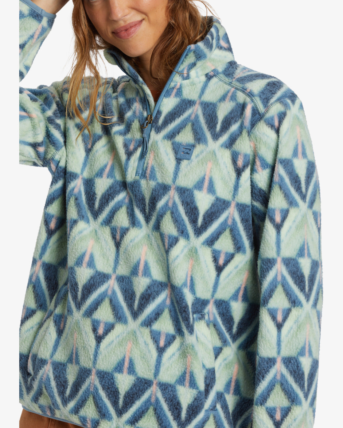 Billabong Boundary Mock Neck Fleece - Blue Shadow