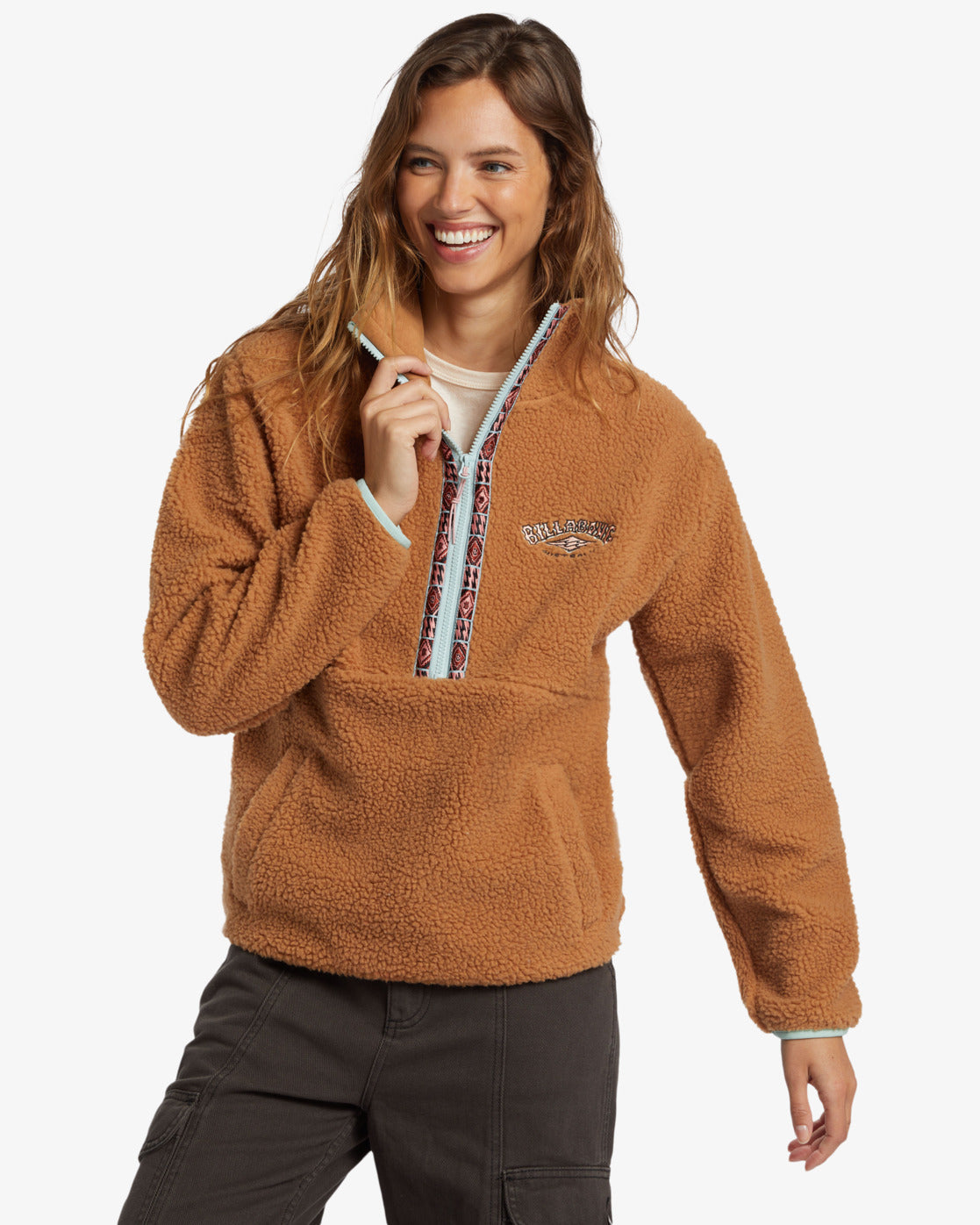 Billabong Horizon Half Zip Polar Fleece - Sandalwood