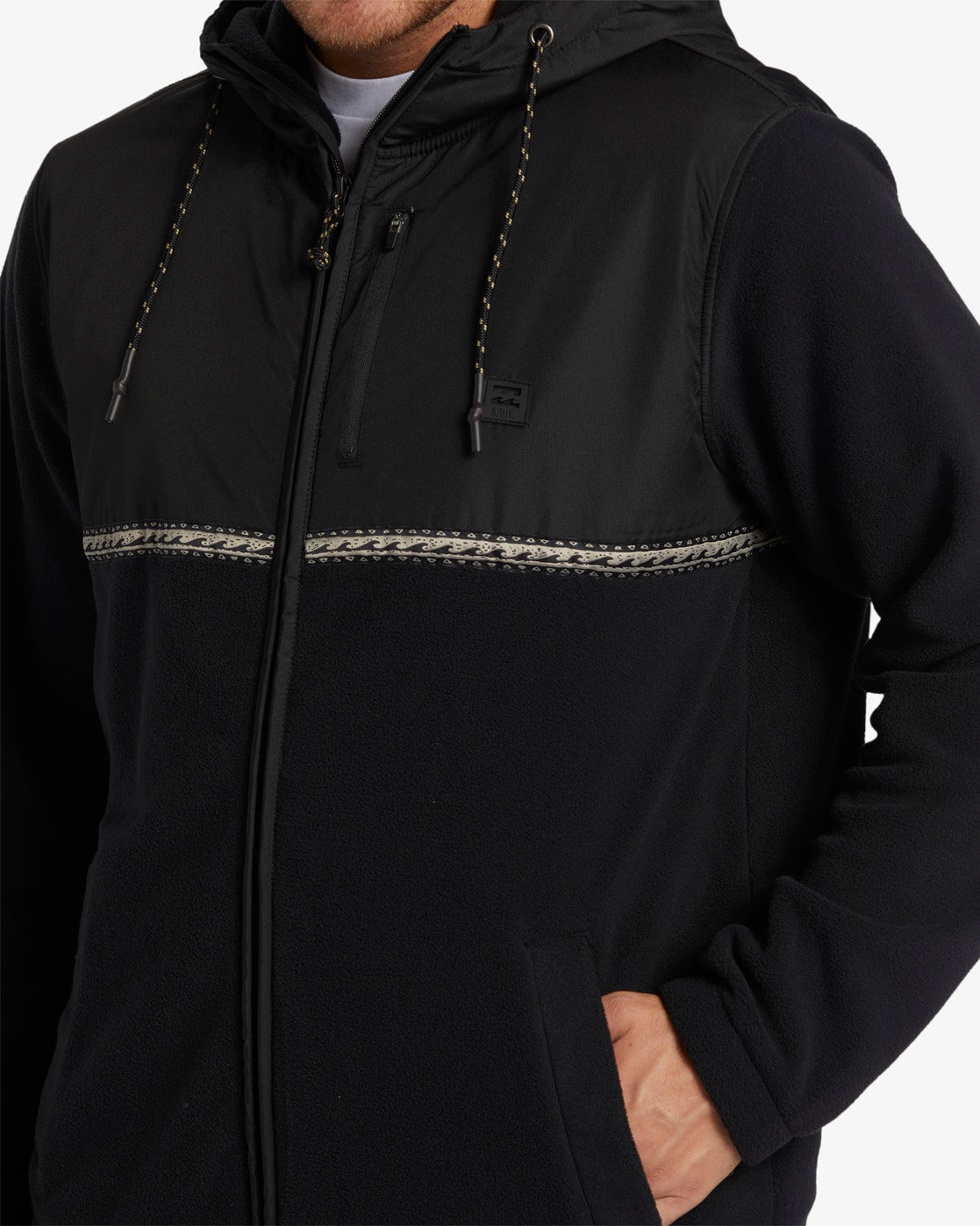 Billabong Boundary Lite Full Zip Fleece Hoodie - Black