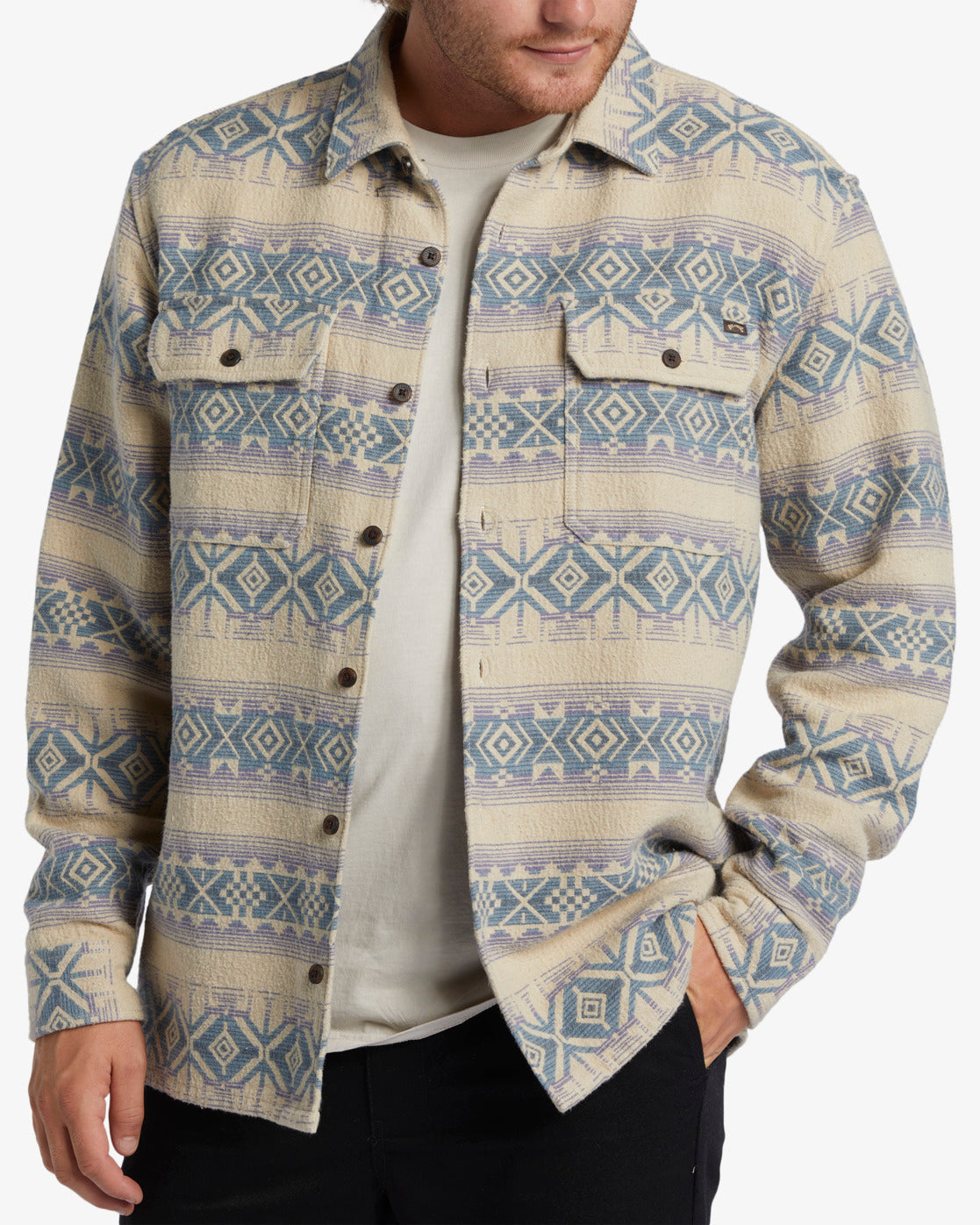 Billabong Offshore Jacquard Flannel Shirt - Taupe