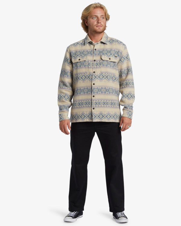 Billabong Offshore Jacquard Flannel Shirt - Taupe