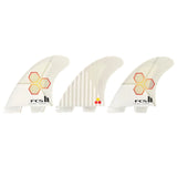 FCS 2 Channel Islands PC Reactor Thruster Fins - White/Flame