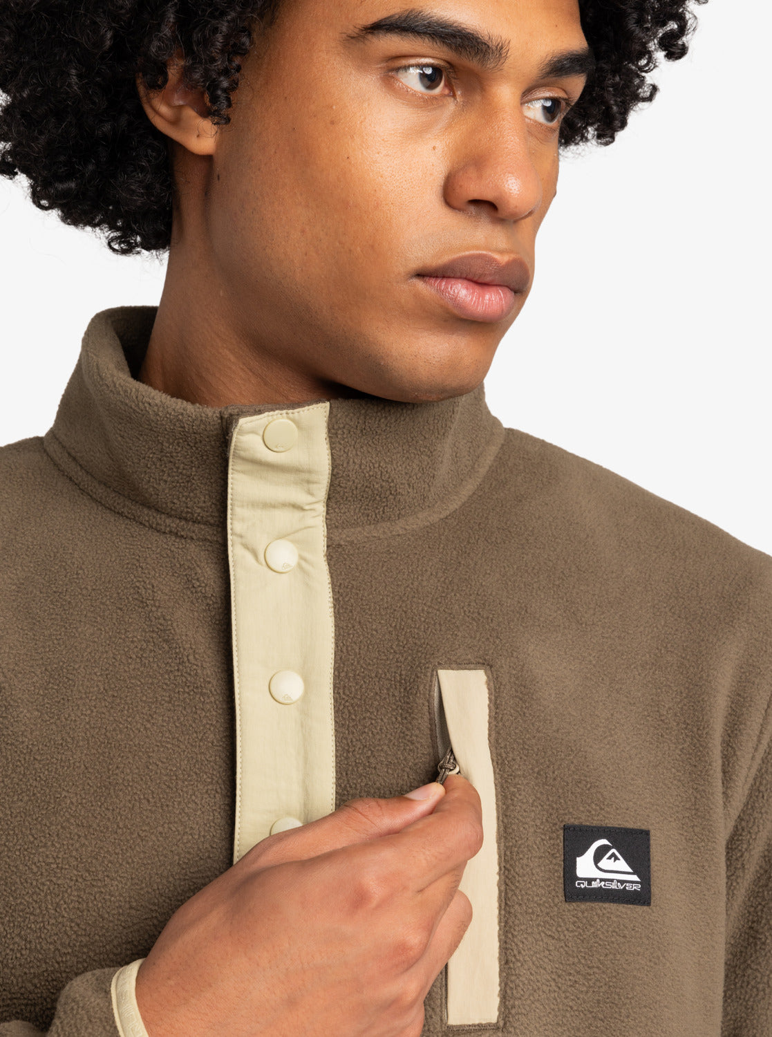 Quiksilver No Destination 2 Half-Zip Fleece - Canteen