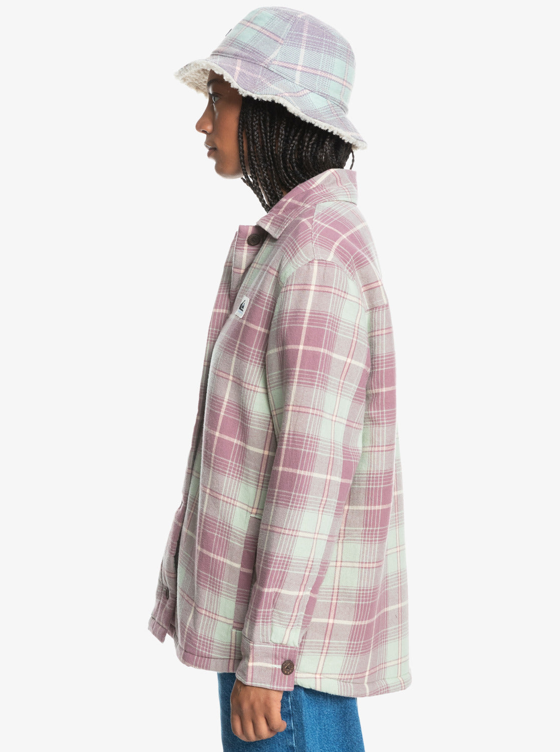 Quiksilver Uni Plaid Overshirt - Grape Shake