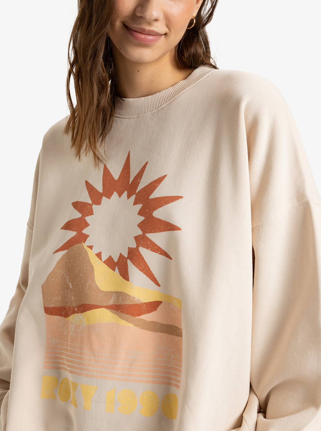 Roxy Lineup Sweatshirt - Parchment