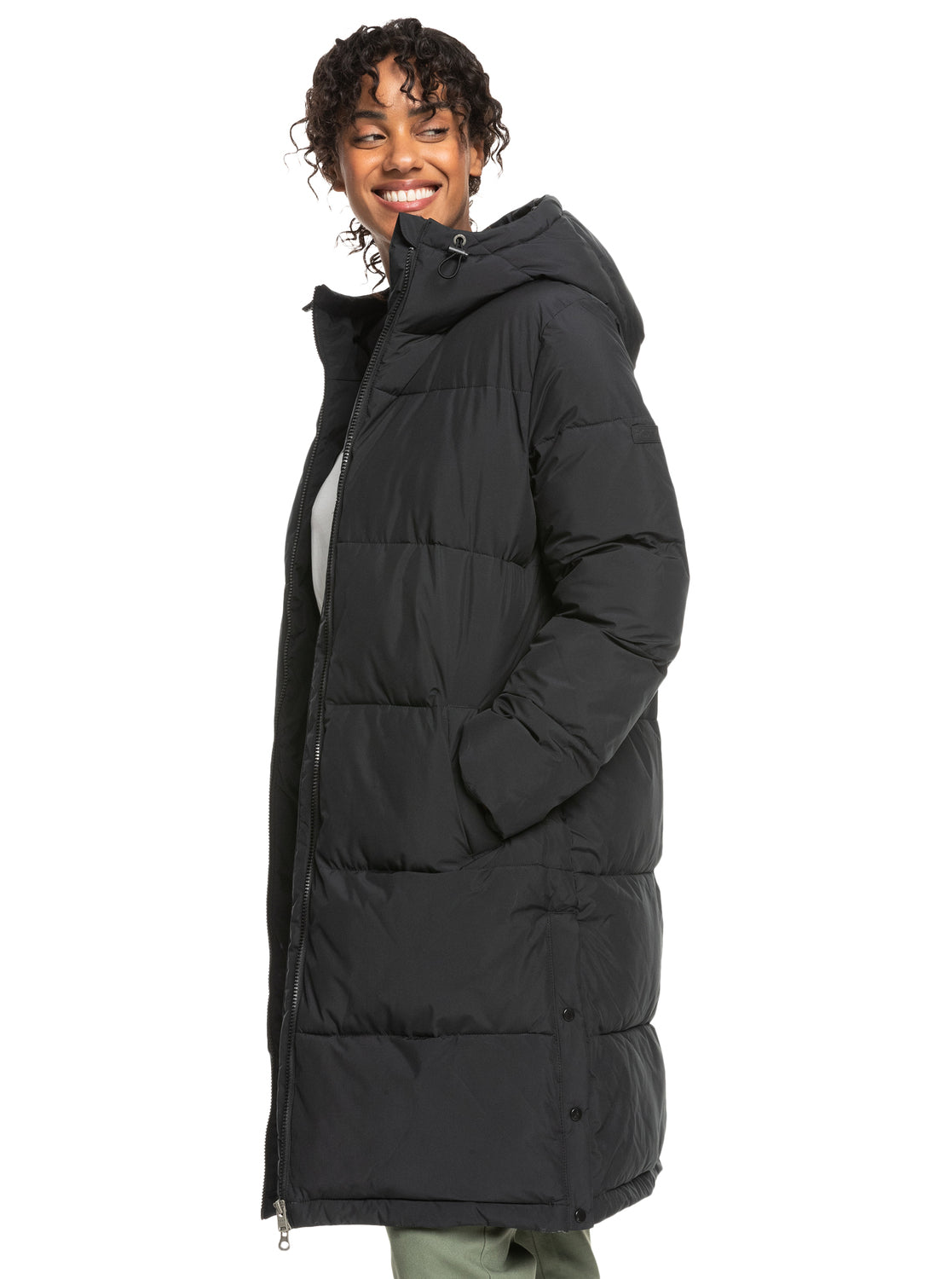 Roxy Test Of Time Hooded Puffer Jacket - Black