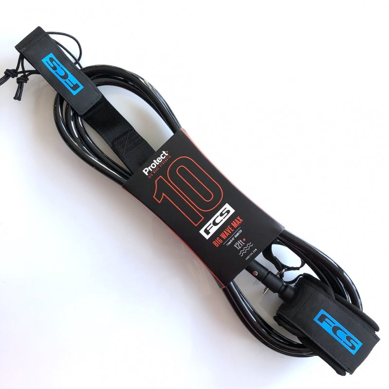 FCS Protect Max Big Wave Leash - Black