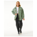 Rip Curl Womans High Tide Fleece Shacket - Sage